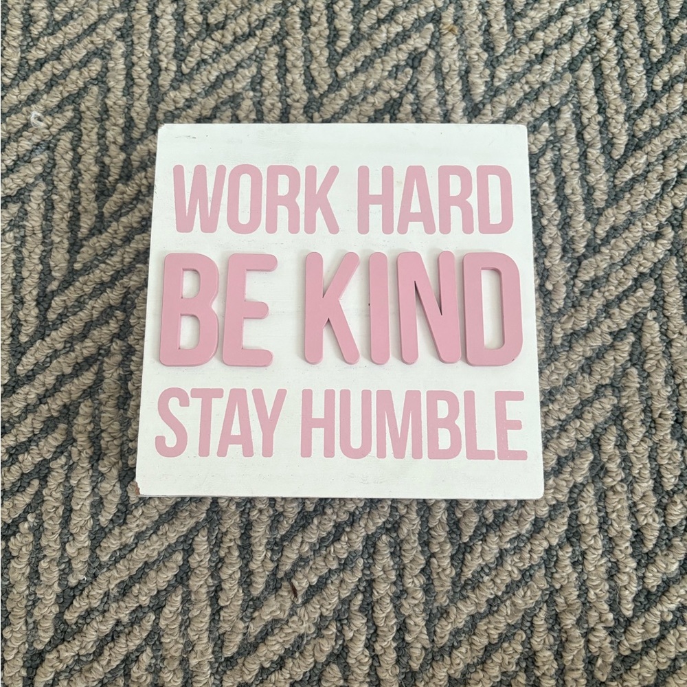 Pink and White Inspirational Wall Decor